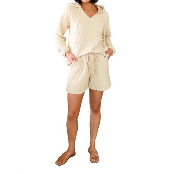 NEW POLAGRAM chilling out quilted pullover top in cream - Picture 1 of 5